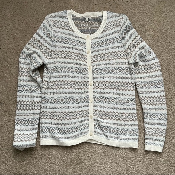 Talbots | Fair Isle Button Up Cardigan - Picture 2 of 4